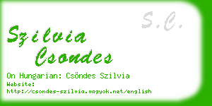 szilvia csondes business card